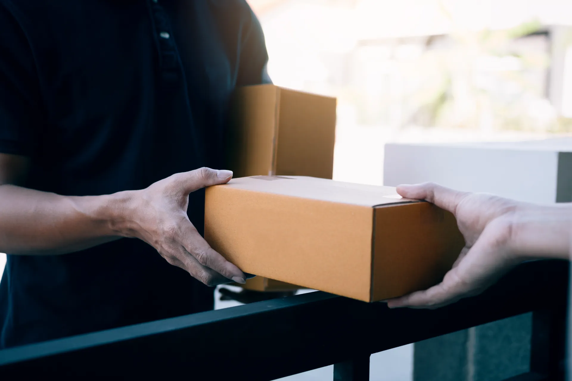 cargo staff are delivering cardboard boxes with pa utc ()